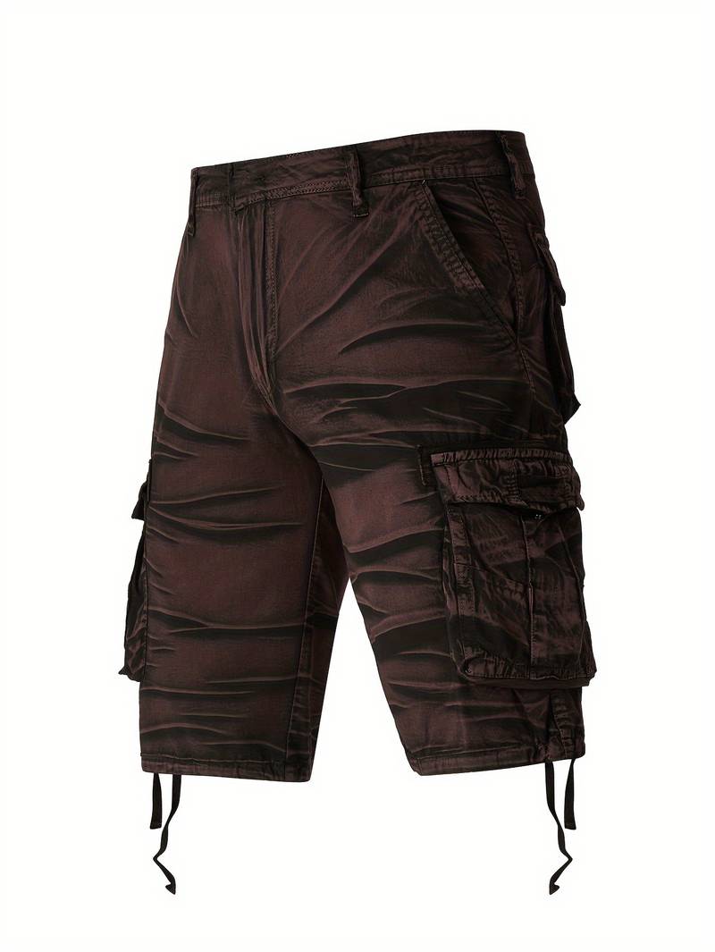 Thomas - Pantaloni Scurți Cargo Casual Cu Imprimeu Camuflaj Și Buzunare