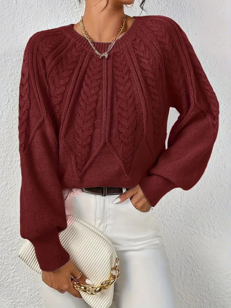 Özden - Pulover Elegant Cu Mâneci Lungi