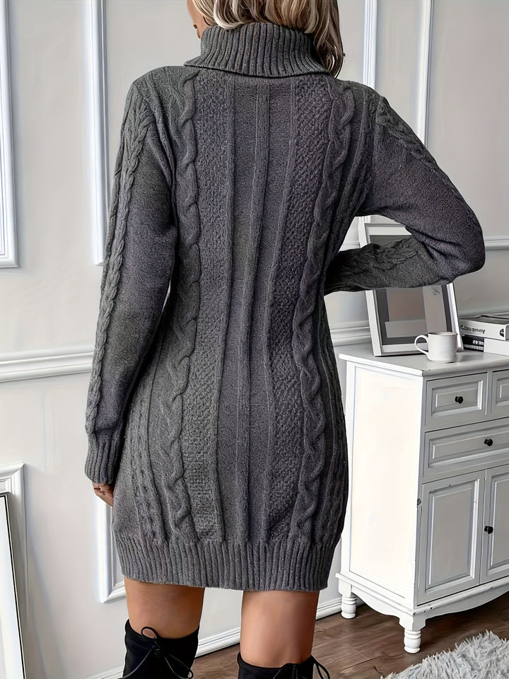 Milanda - Rochie Pulover Cu Modele Tricotat