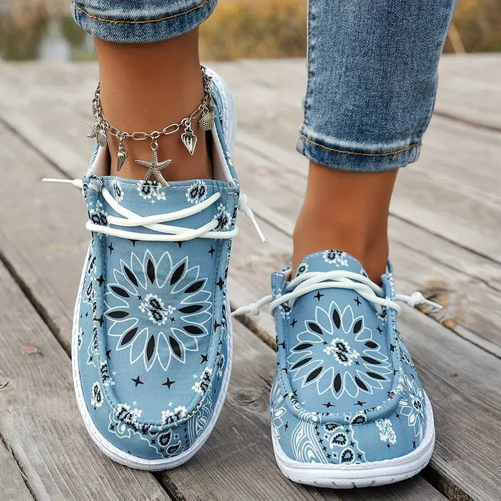 Isavella - Pantofi Casual De Vară Cu Model Floral
