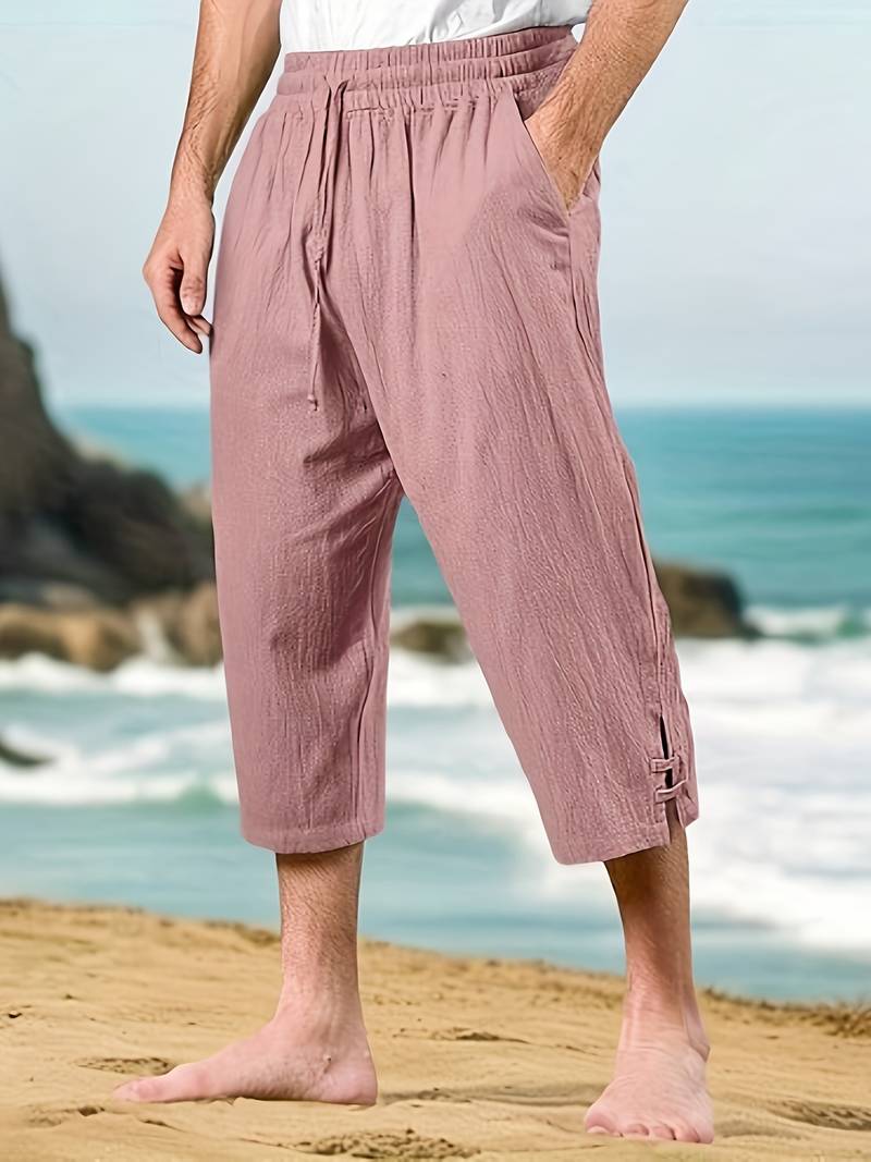Eksteen - Pantaloni Casual Din in Cu Mai Multe Buzunare