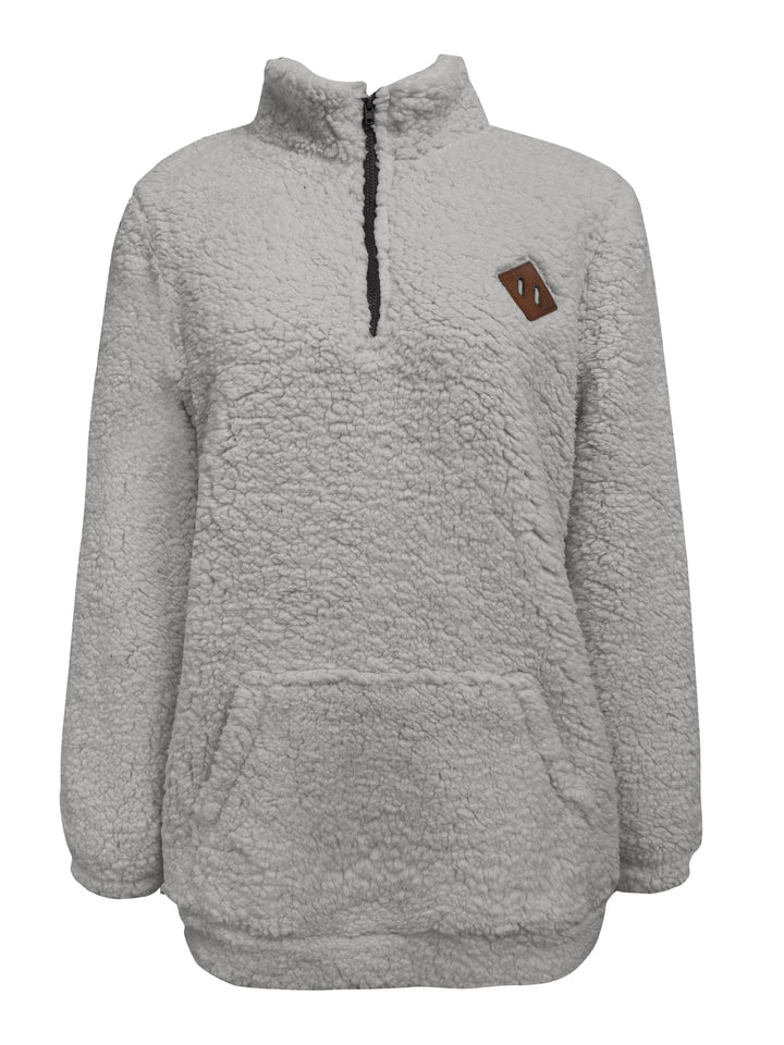 Willemien - Hanorac Cu Mâneci Lungi Din Fleece, Cu Fermoar