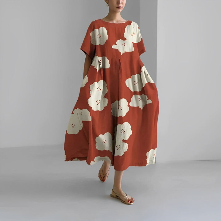 Adelia - Rochie Boemă cu Imprimeu Floral