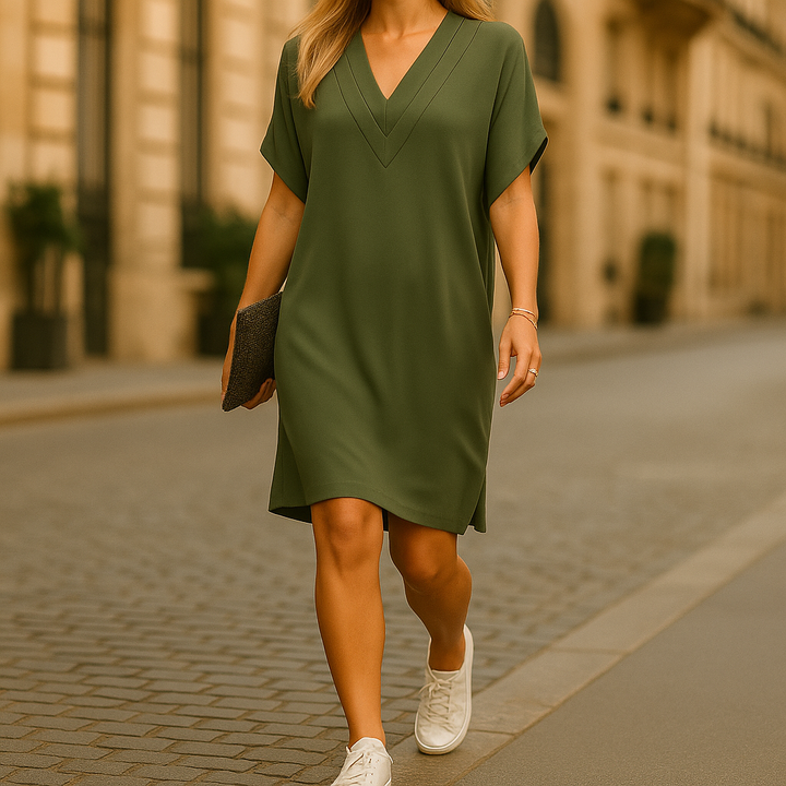 Essie - Rochie Cu Decolteu în V i Drapaj