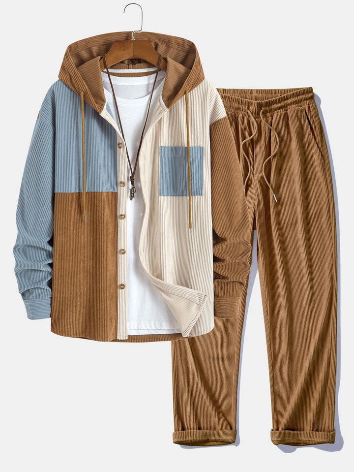 Herk - Set Hanorac Si Pantaloni Din Velur Cotelat