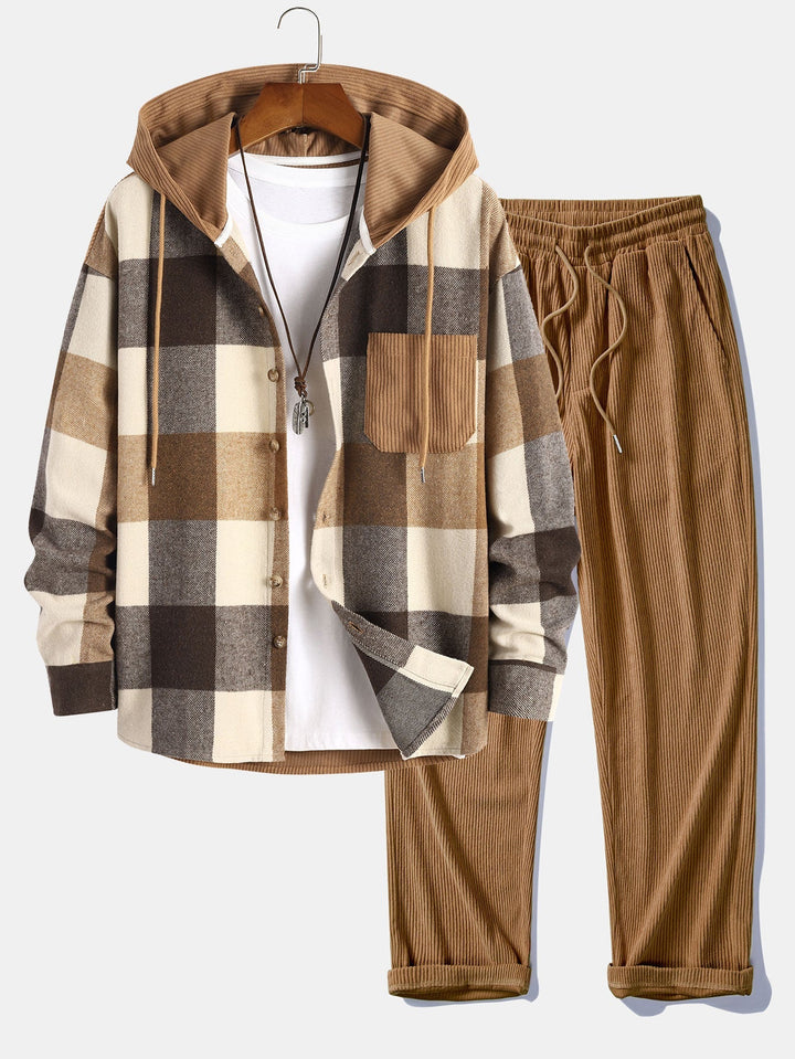 Balthazar - Set Hanorac Si Pantaloni Din Velur Cotelat