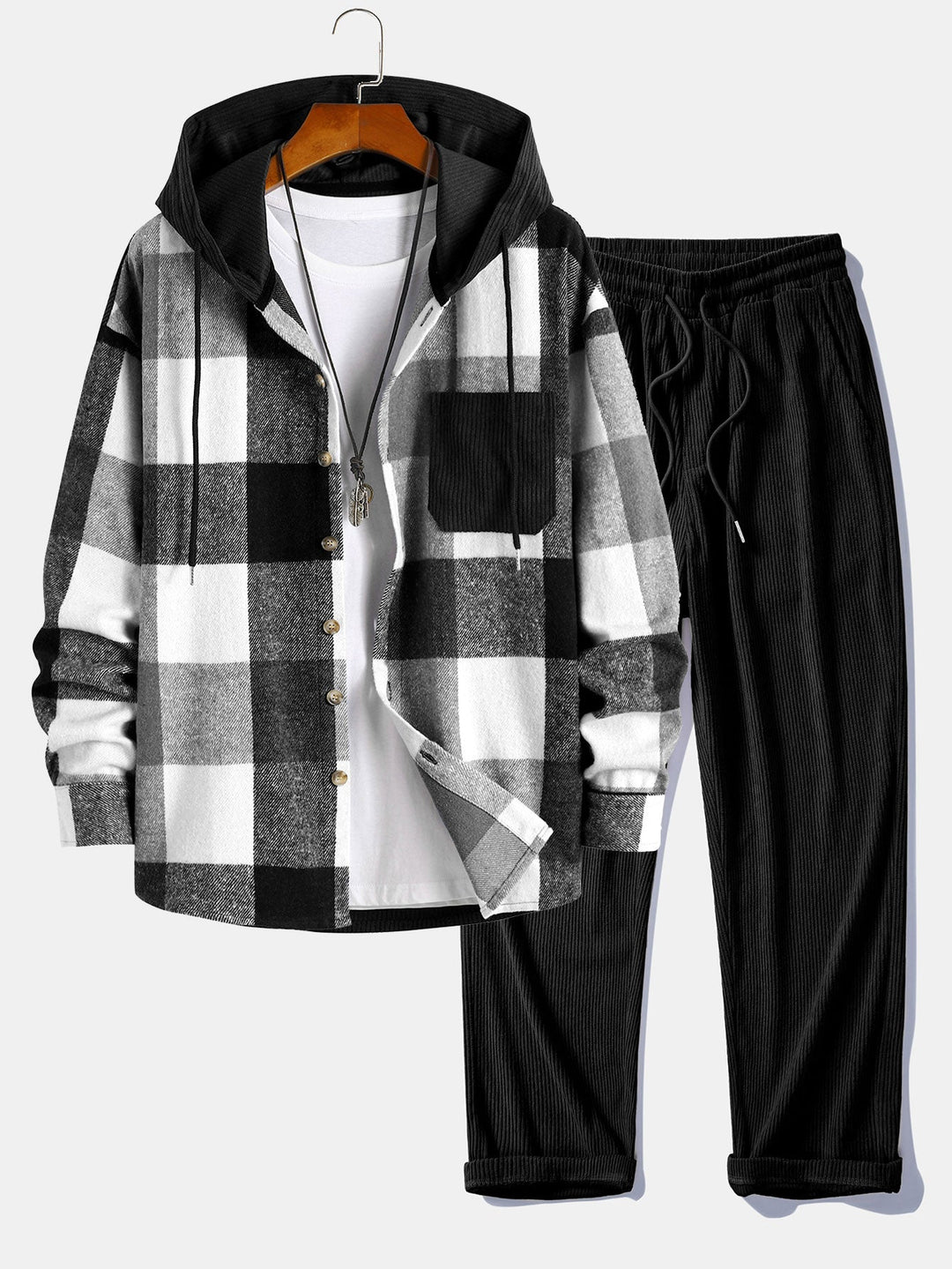 Balthazar - Set Hanorac Si Pantaloni Din Velur Cotelat