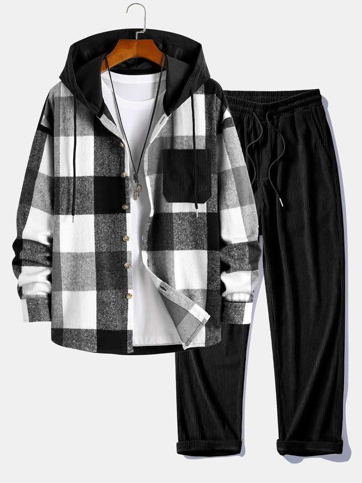 Balthazar - Set Hanorac Si Pantaloni Din Velur Cotelat