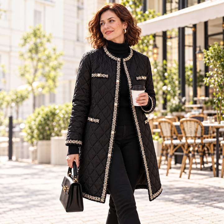 Caren – Jachetă Elegantă Cu Guler Rotund