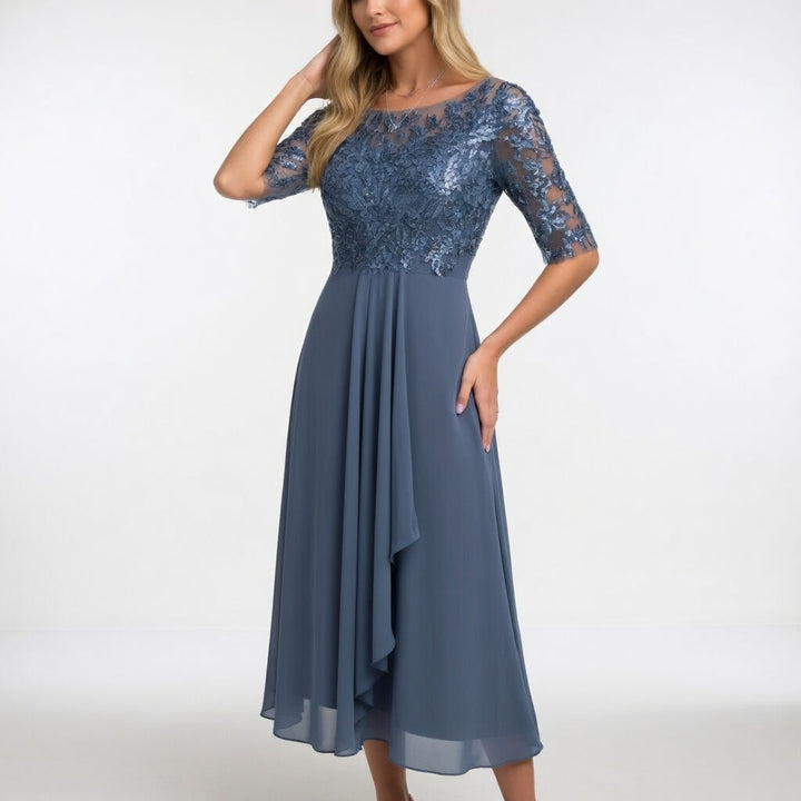 Zerda – Rochie Midi Elegantă Din Dantelă