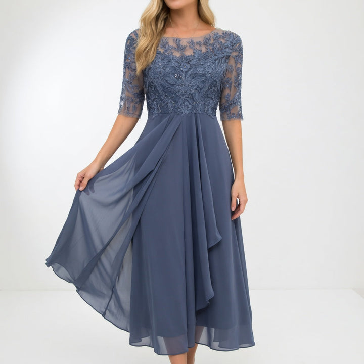 Zerda – Rochie Midi Elegantă Din Dantelă