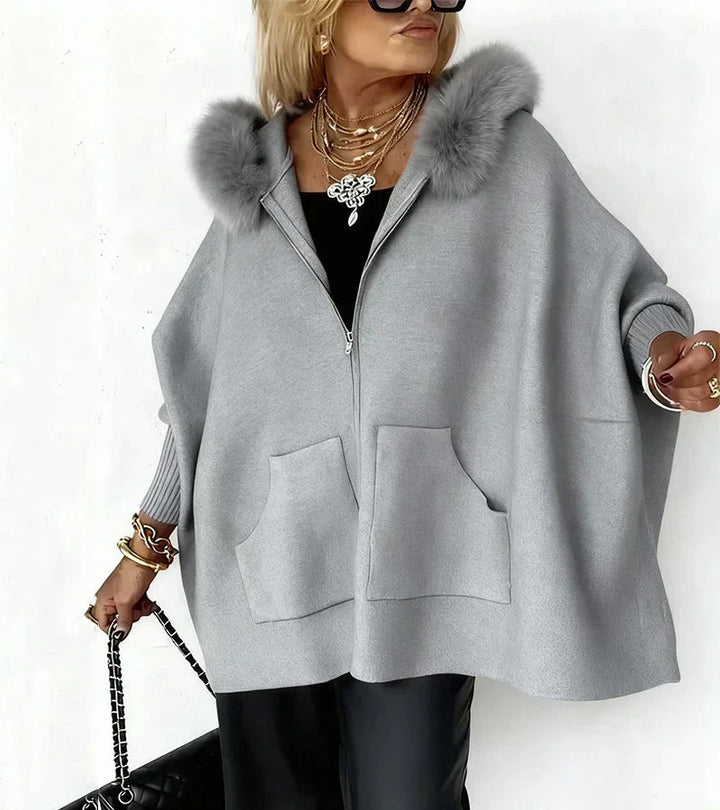 Chiaka - Palton Confortabil Oversized Cu Fermoar
