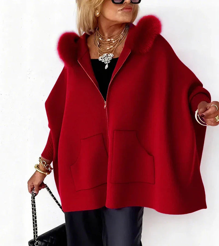 Chiaka - Palton Confortabil Oversized Cu Fermoar