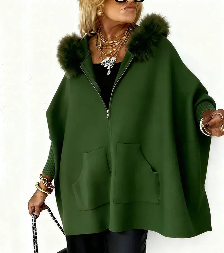 Chiaka - Palton Confortabil Oversized Cu Fermoar