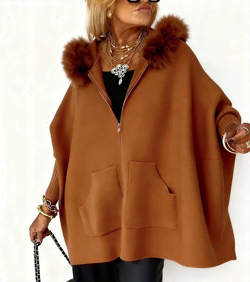 Chiaka - Palton Confortabil Oversized Cu Fermoar