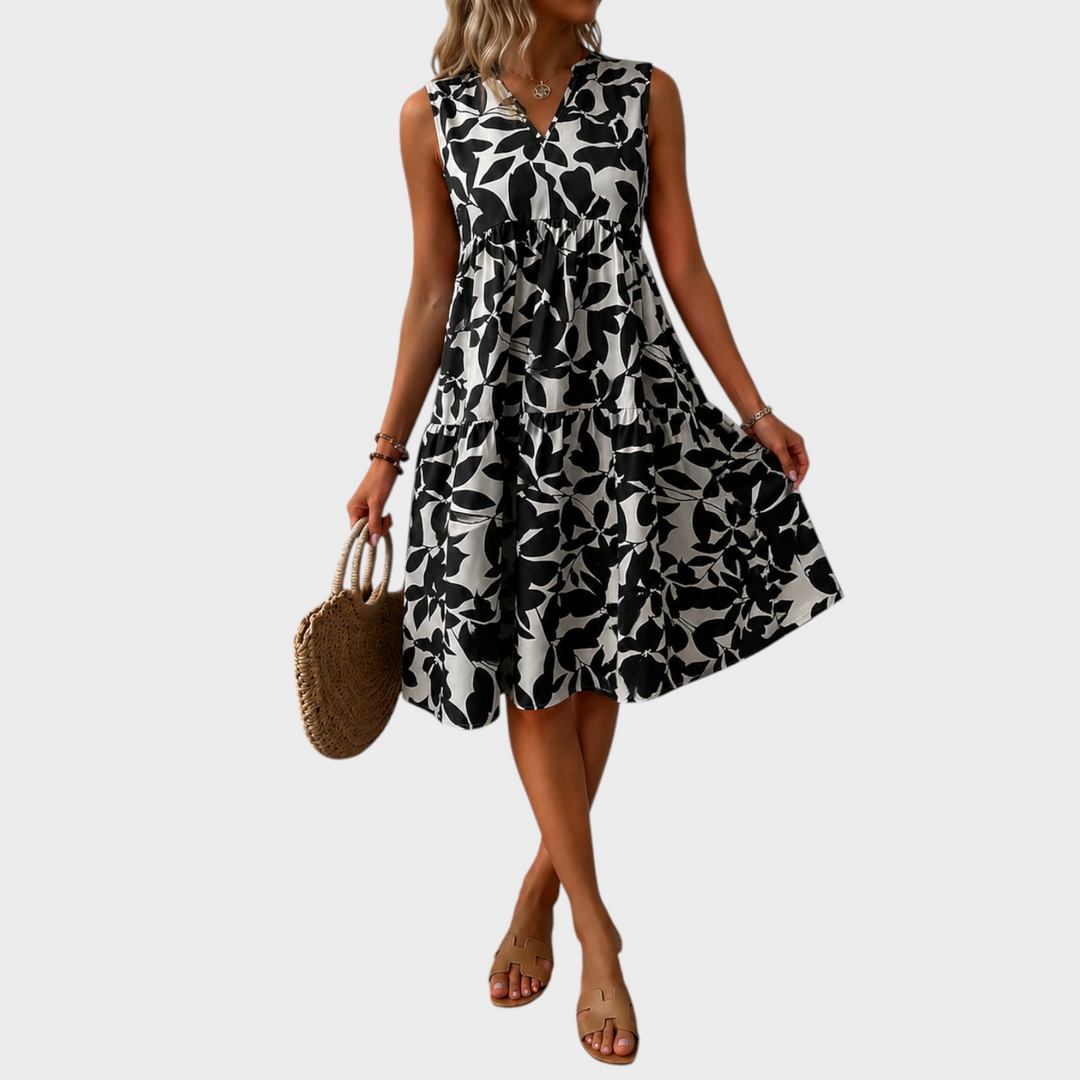 Soomin - Rochie Casual De Vară Cu Imprimeu Floral