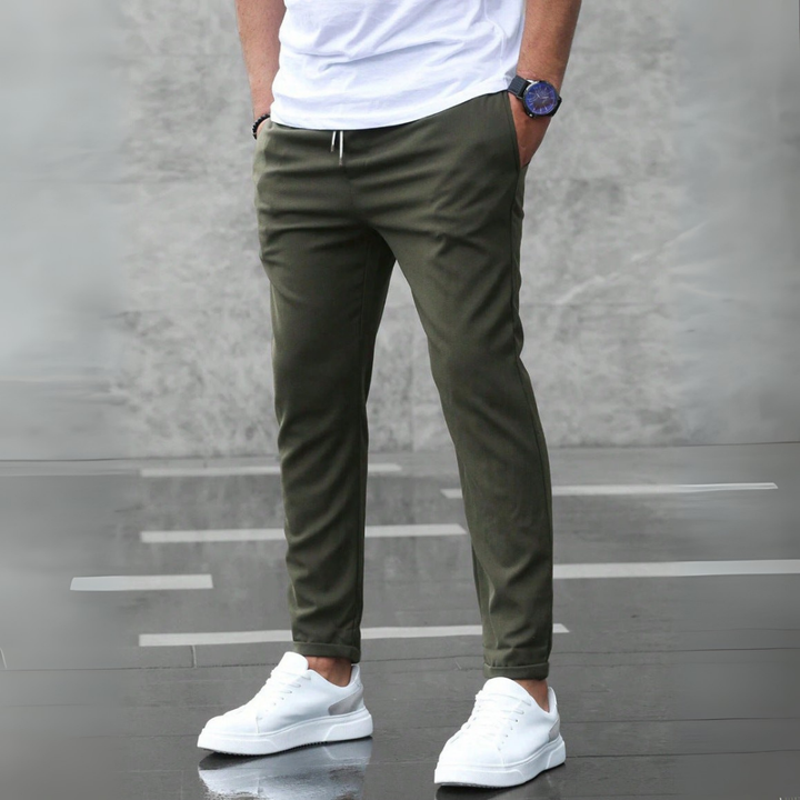 Yechiel - Pantaloni Eleganți Din Material Elastic