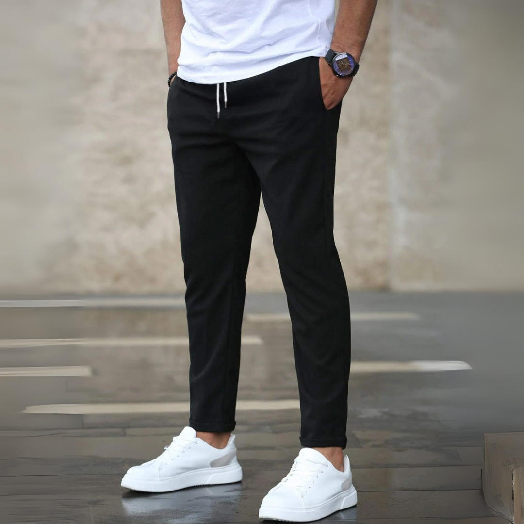 Yechiel - Pantaloni Eleganți Din Material Elastic