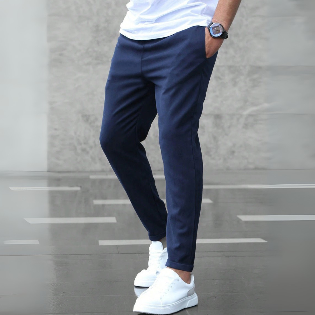 Yechiel - Pantaloni Eleganți Din Material Elastic