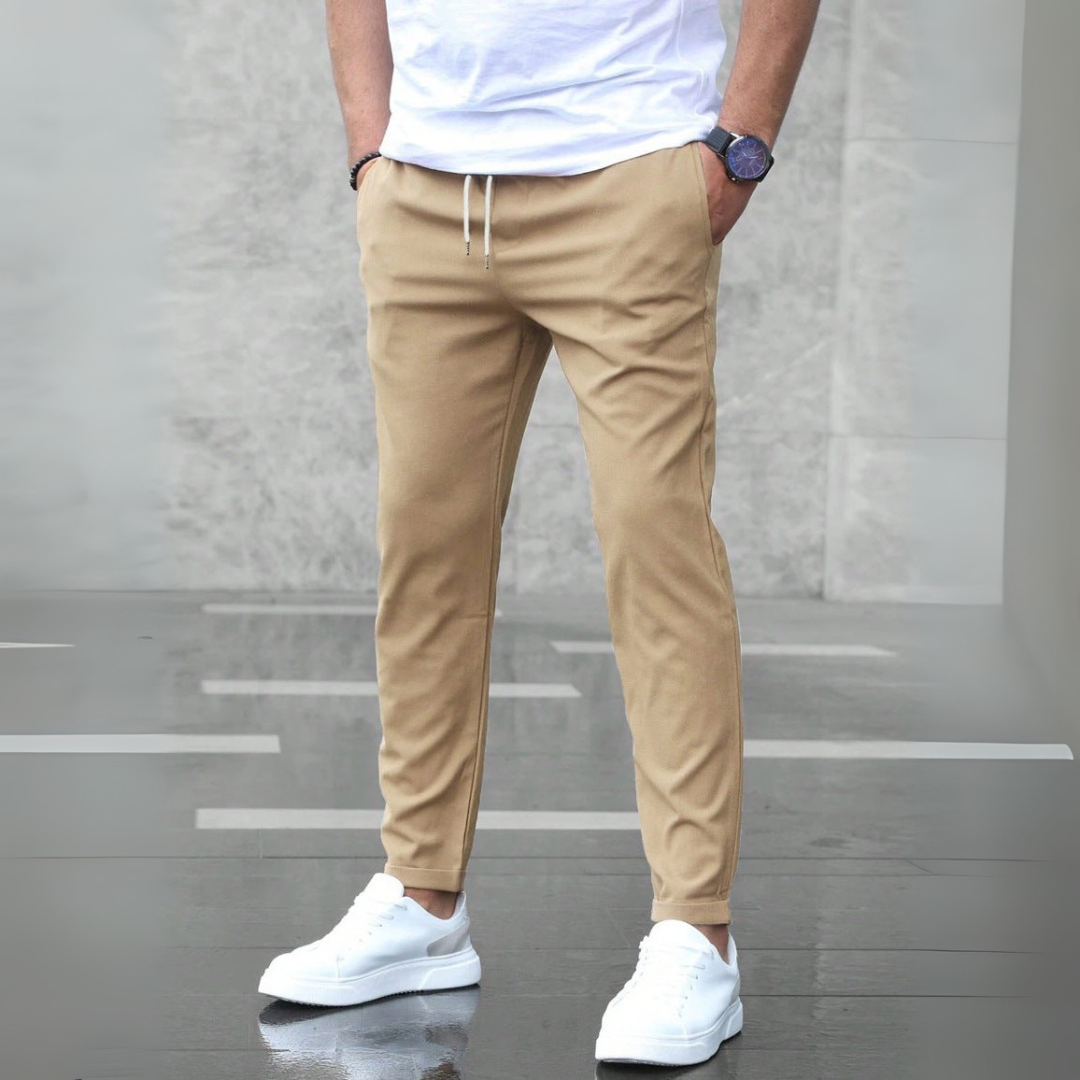Yechiel - Pantaloni Eleganți Din Material Elastic