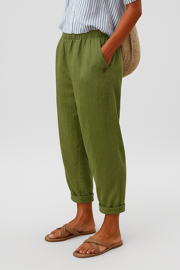 Yanchik - Pantaloni Eleganți Cu Buzunare Laterale