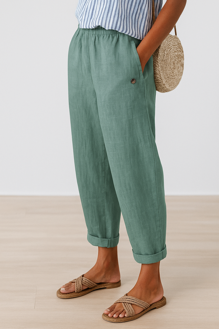Yanchik - Pantaloni Eleganți Cu Buzunare Laterale