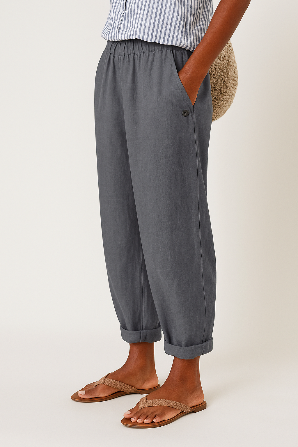 Yanchik - Pantaloni Eleganți Cu Buzunare Laterale