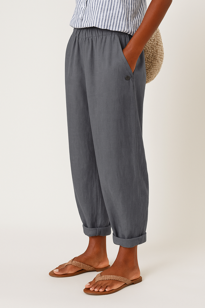 Yanchik - Pantaloni Eleganți Cu Buzunare Laterale