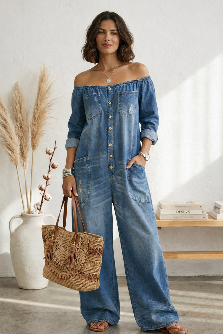 Seleeja - Salopetă Din Denim De Bumbac Vintage