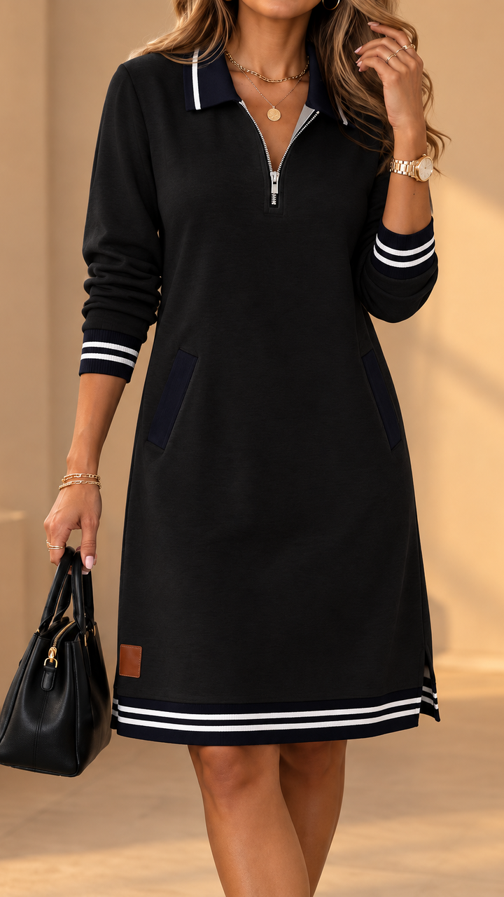Keani - Rochie Elegantă În Stil Polo