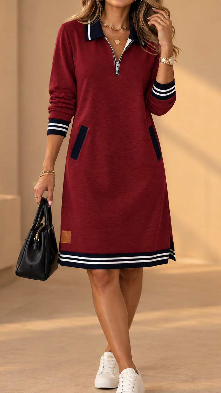 Keani - Rochie Elegantă În Stil Polo