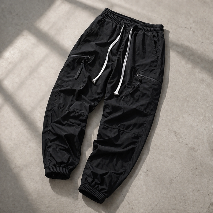 Johnas - Pantaloni Marfă Casual Cu șnur