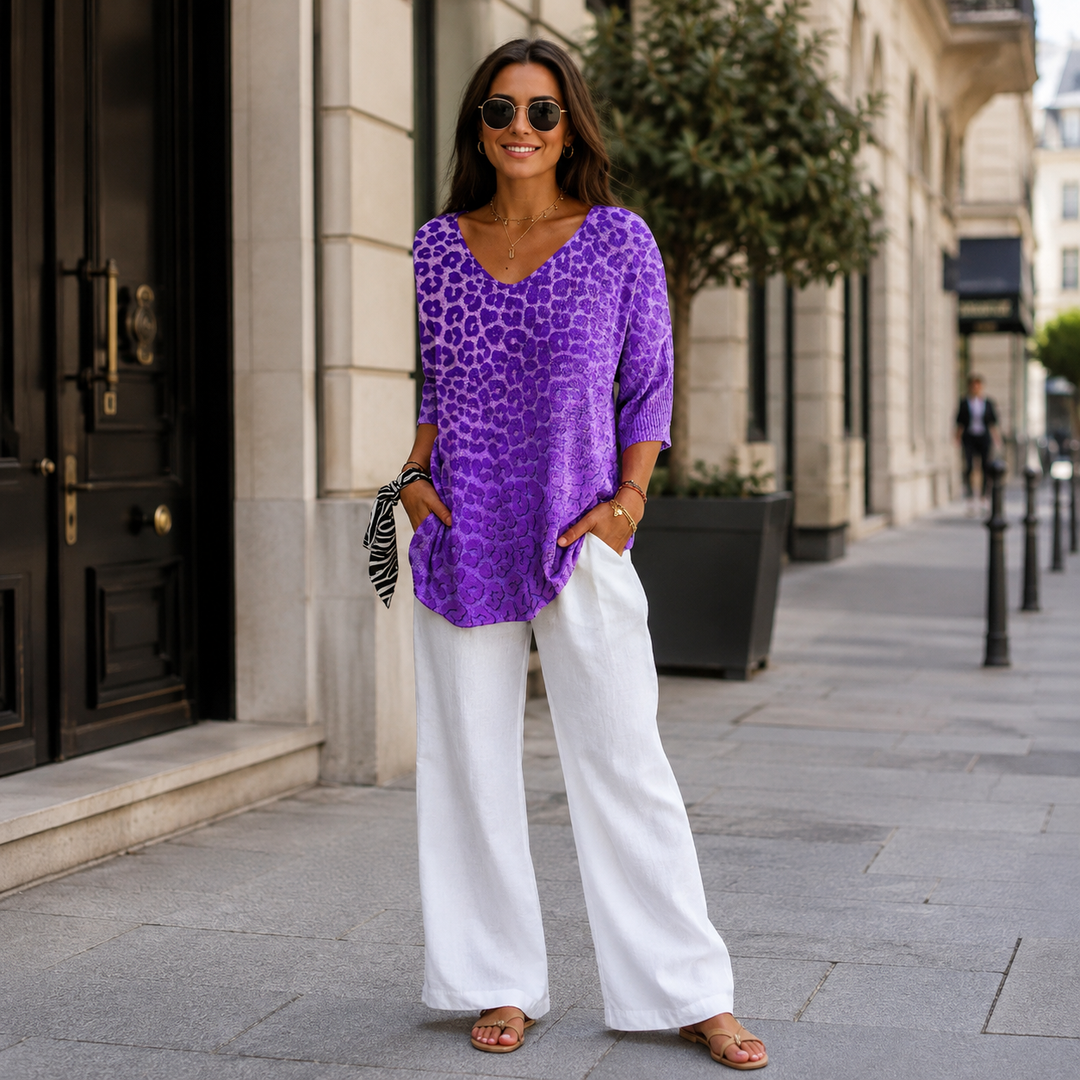 Liliam - Tricou Casual În Stil Vintage