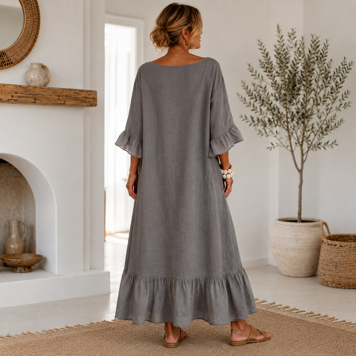 Hannele - Rochie Casual Cu Volane Și Buzunar