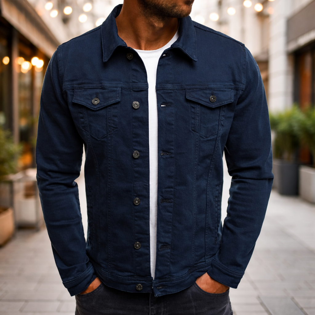 Steponas - Jacheta Casual Din Denim Pentru Bărbați