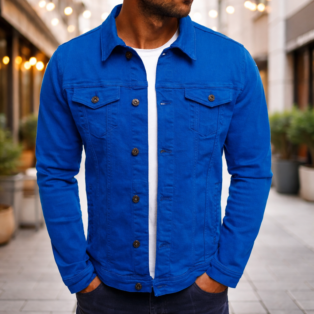 Steponas - Jacheta Casual Din Denim Pentru Bărbați