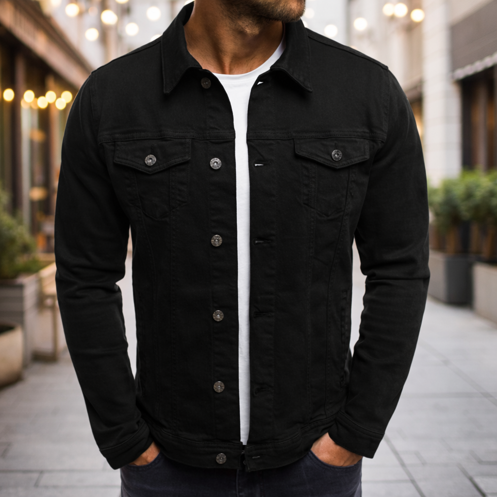Steponas - Jacheta Casual Din Denim Pentru Bărbați