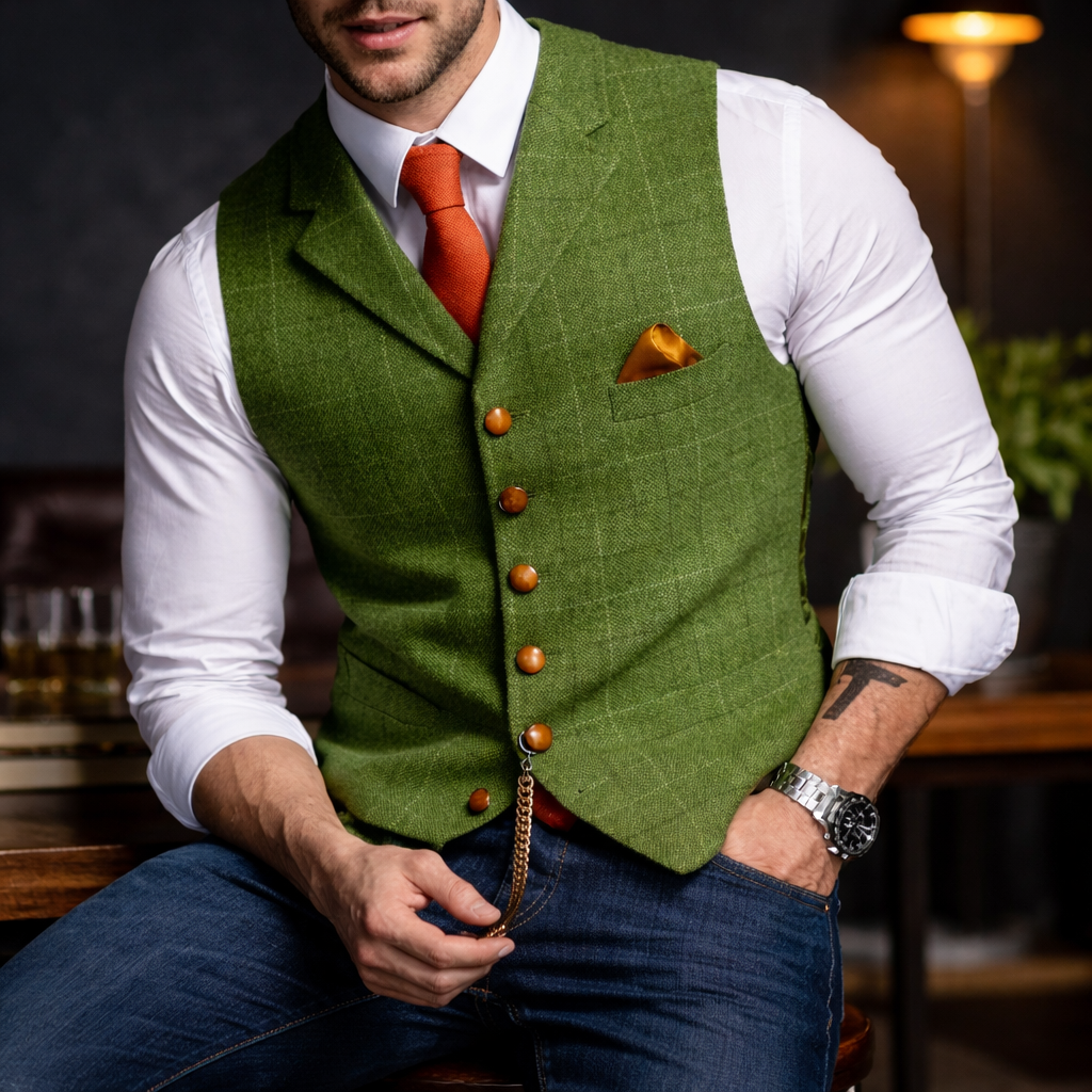 Melker - Vestă Elegantă din Tweed