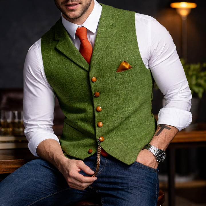 Melker - Vestă Elegantă din Tweed