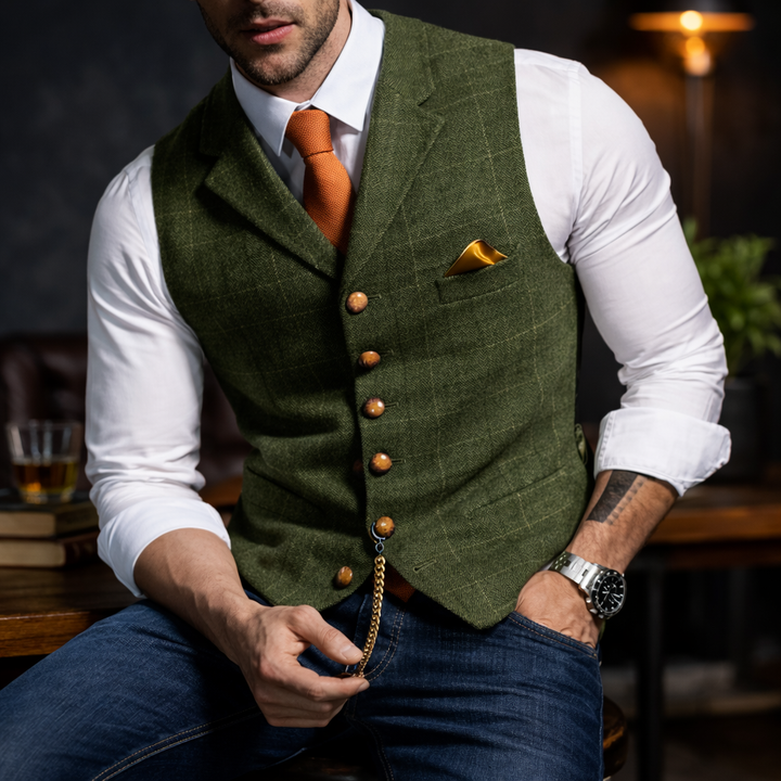 Melker - Vestă Elegantă din Tweed