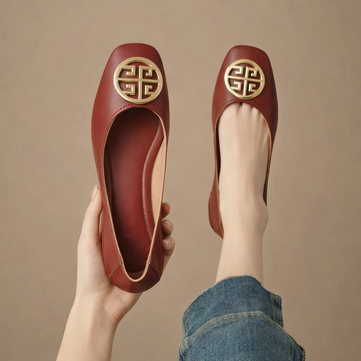 Breana - Pantofi Fără Toc Din Piele
