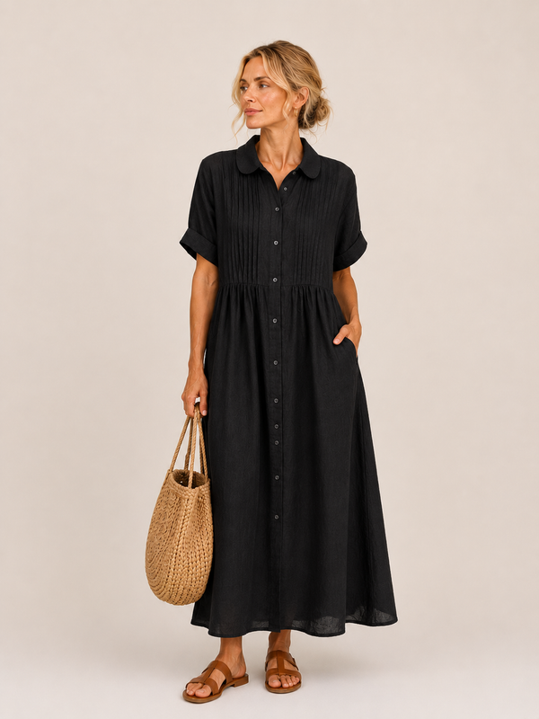 Anjali – Rochie Midi Tip Cămașă de Vară
