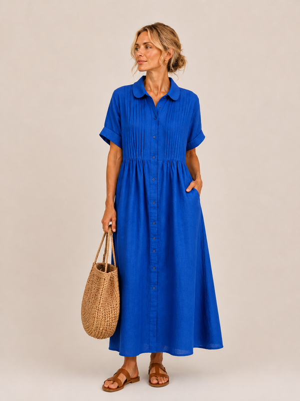 Anjali – Rochie Midi Tip Cămașă de Vară