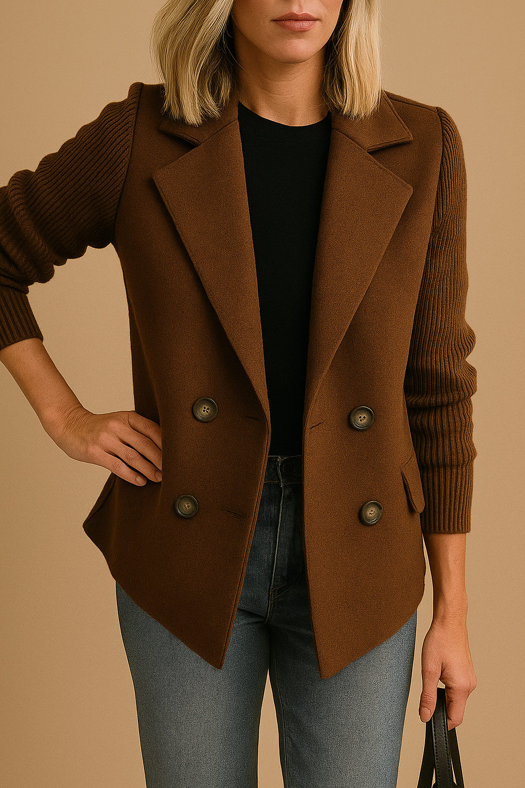 Almante - Blazer în Stil Pulover