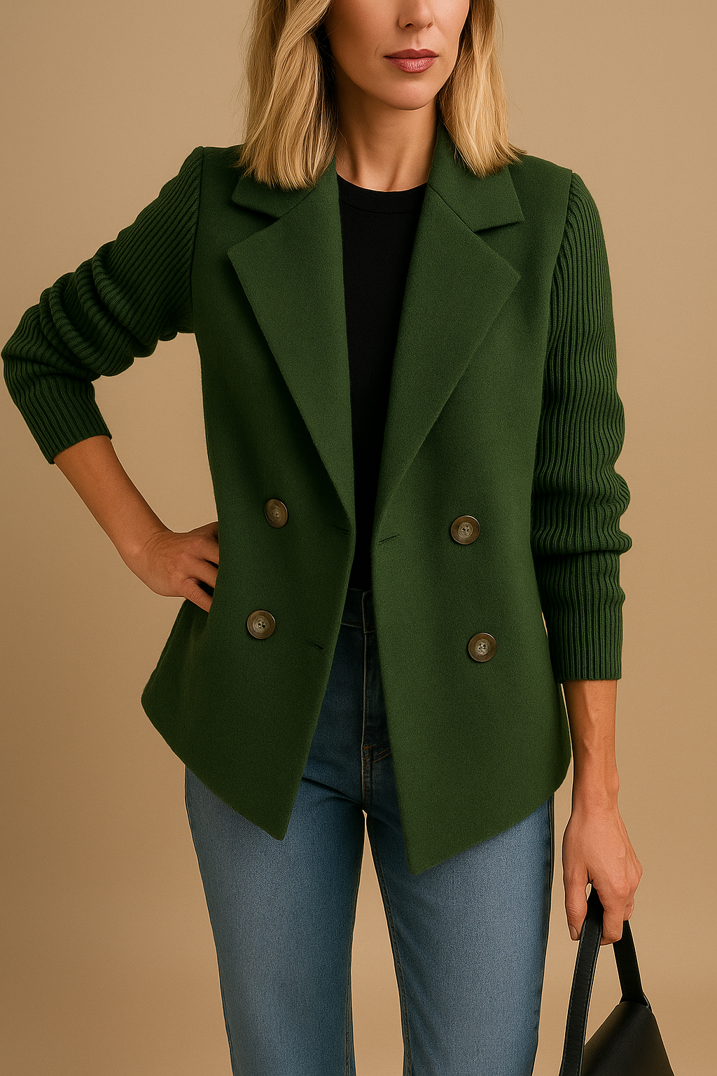 Almante - Blazer în Stil Pulover