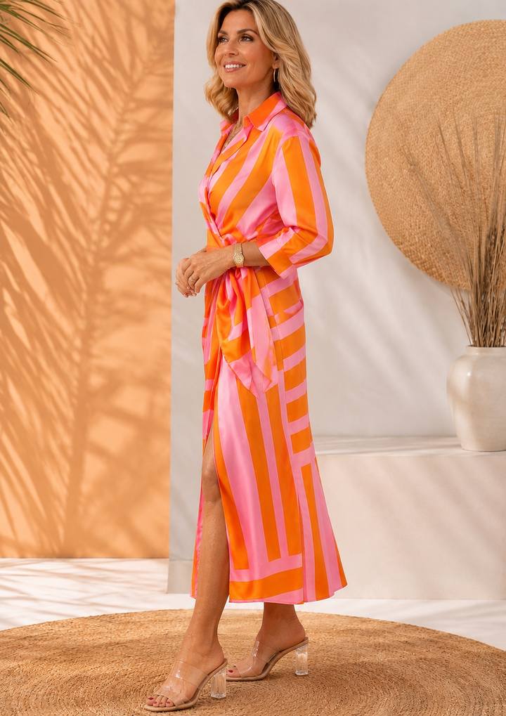 Olivera - Rochie Maxi Elegantă Cu Nod