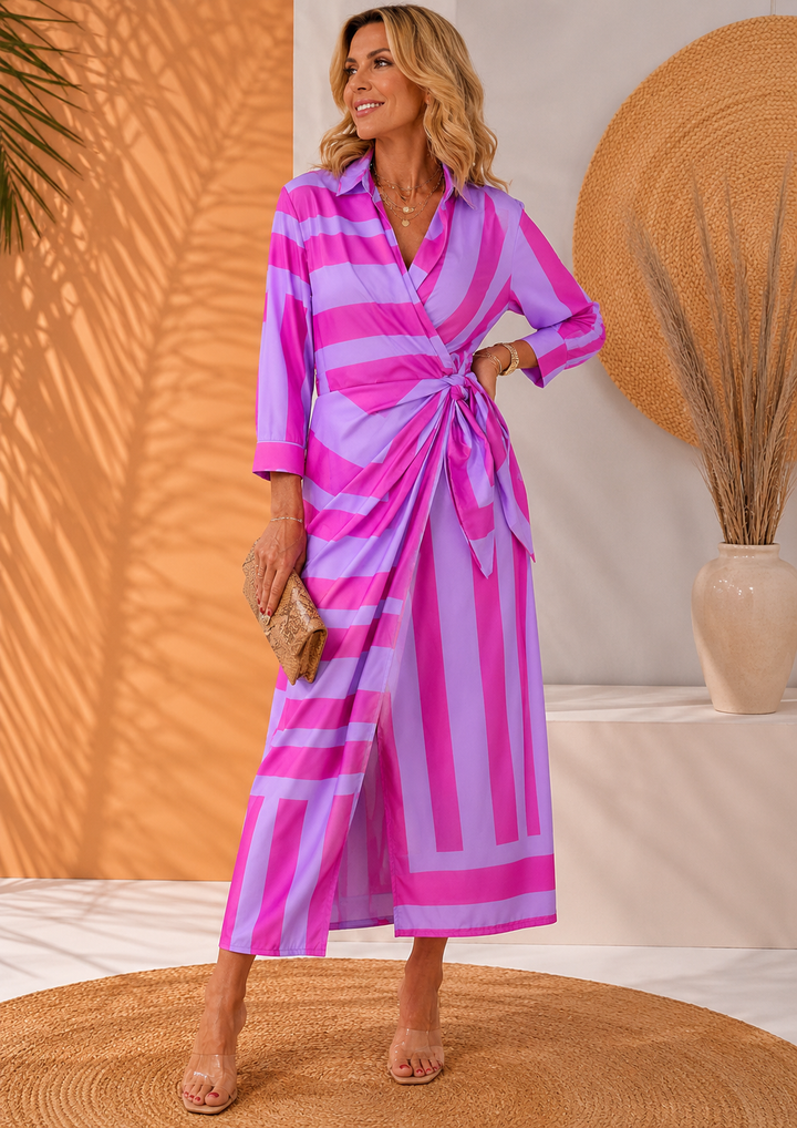Olivera - Rochie Maxi Elegantă Cu Nod