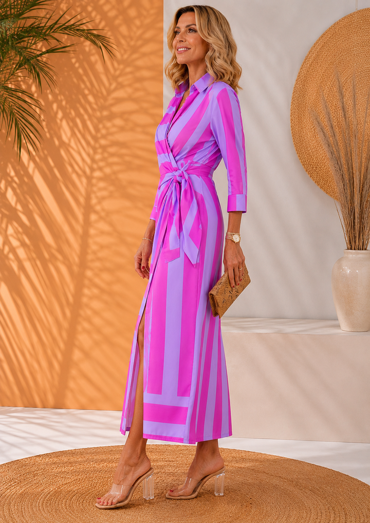 Olivera - Rochie Maxi Elegantă Cu Nod