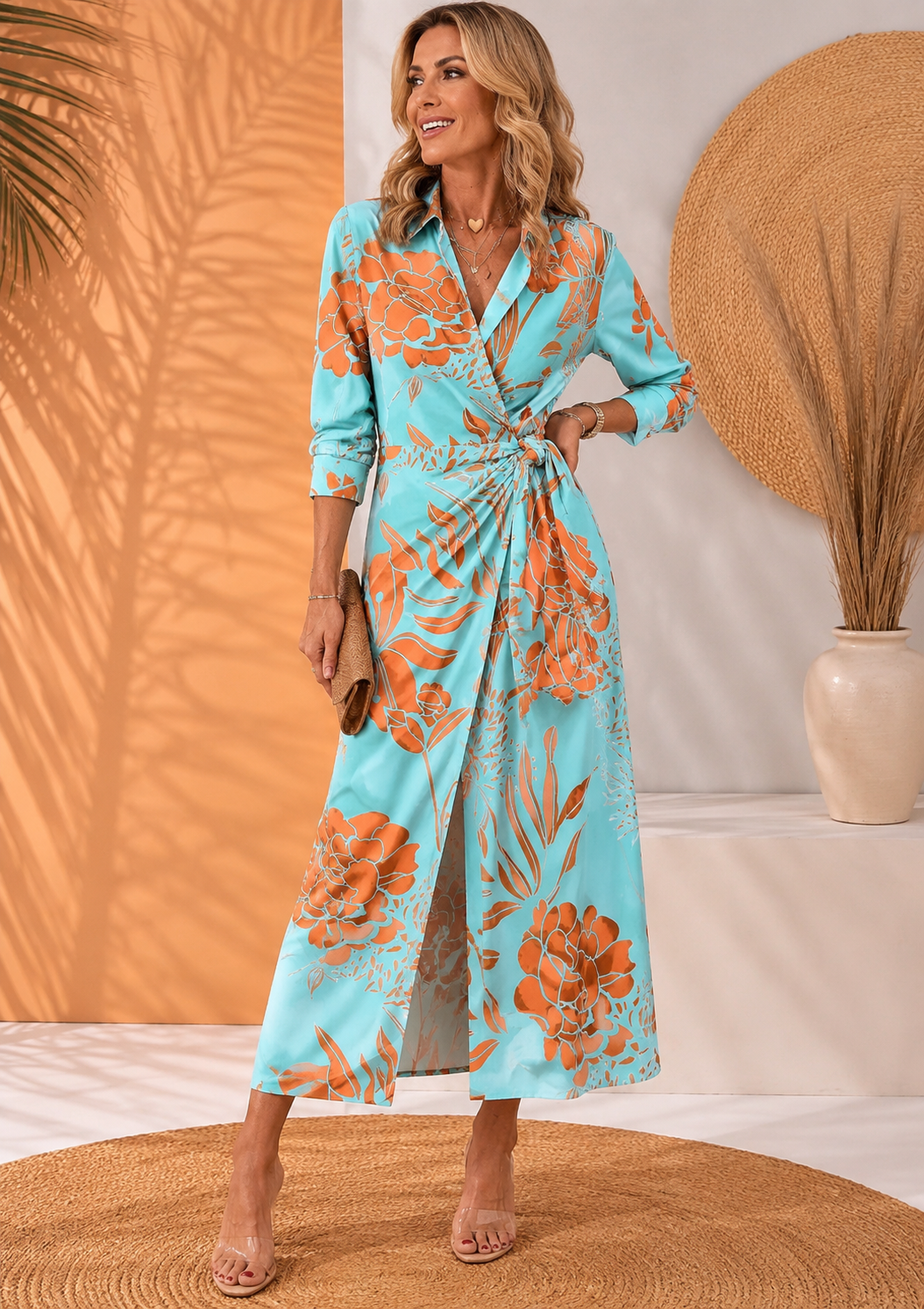 Olivera - Rochie Maxi Elegantă Cu Nod