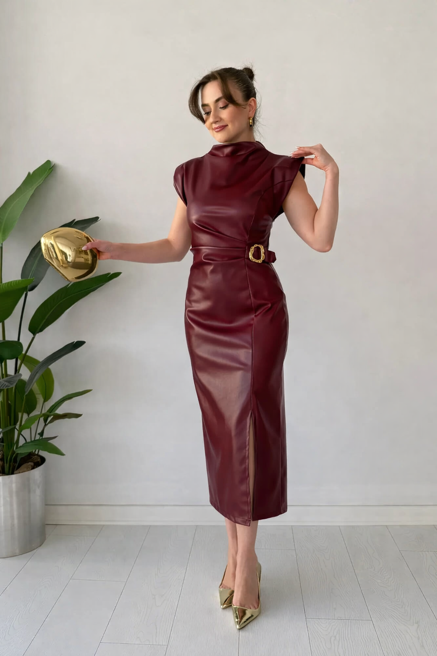Claudine - Rochie Elegantă Cu Curea